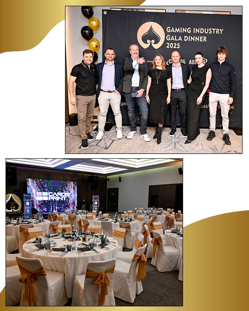 Cards print team at Gaming indutry gala dinner