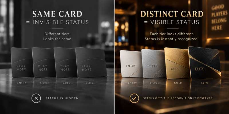 different casino loyalty tiers cards